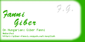 fanni giber business card